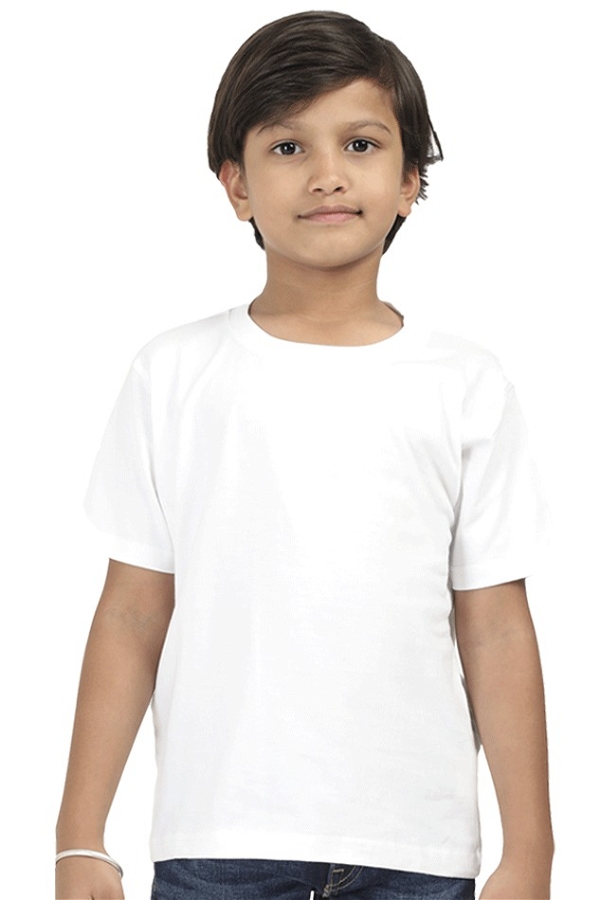 Premium Quality Cotton Boys T-Shirt  - 5 Years, White