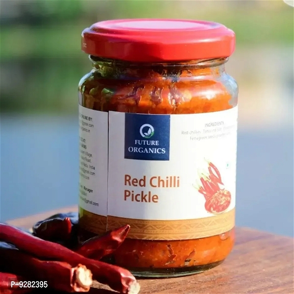 Future Organics Premium Red Chili Andhra Pickle - 160 Grams each - Pack of 2 