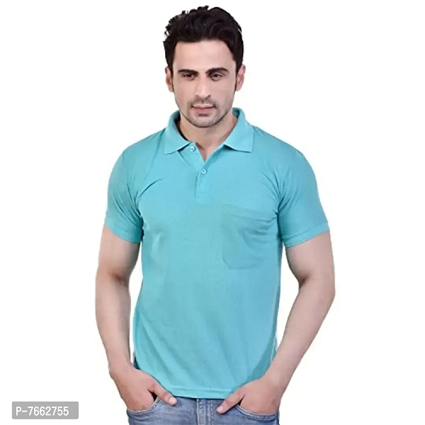 SMAN Mens Polo T-Shirt Regular Fit Half Sleeves with Pocket and Bottom Neck Collar for Casual and Daily Use - XL