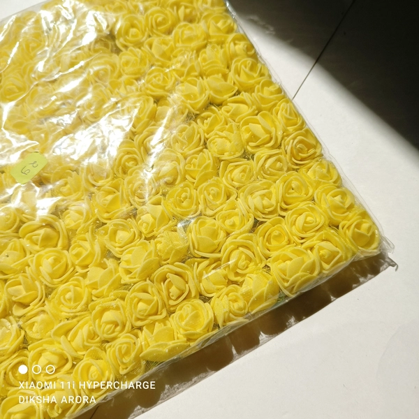 Yellow  Foam Flower (144pcs)  - 1.8CM
