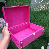 Velvet  Trunk Boxes 7.5×10"  Magenta Pink 