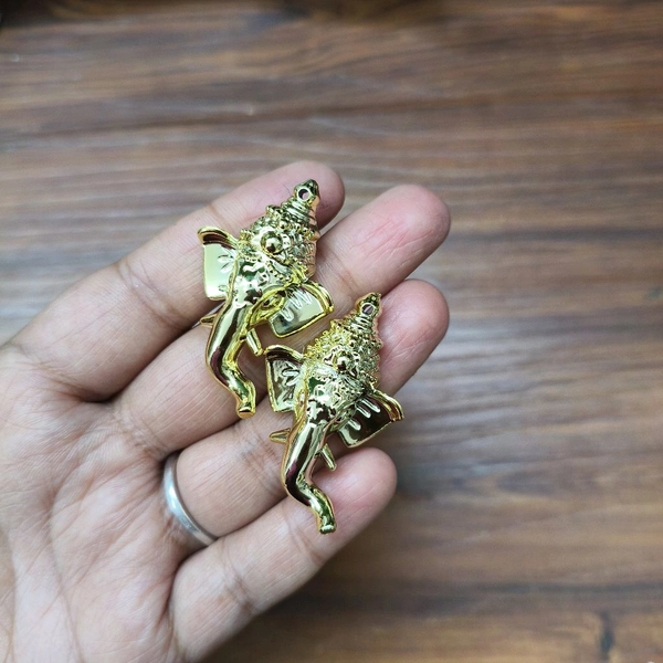 Golden Ganpati Charms (100pcs) 4cm