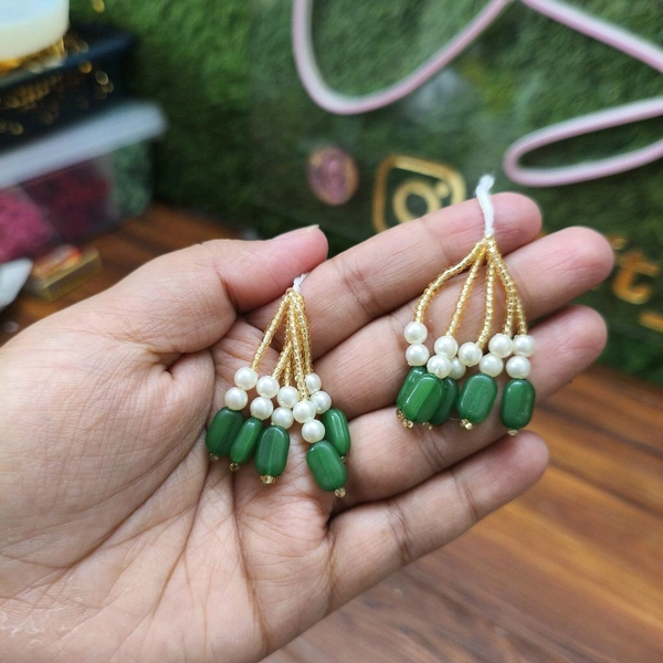 Green Latkan / Tessel / Hanging Pair 
