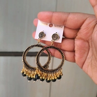 Resin jhumka Base Black Bead 