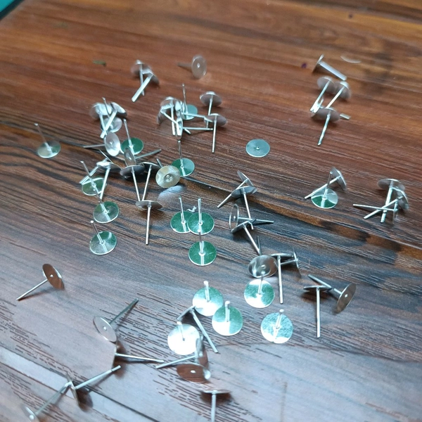 Earing Base Stud Silver (20 Grms ) 