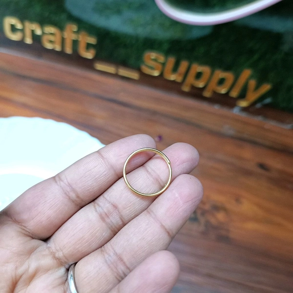 Large Size Jump Rings Golden (20 Grms) Double Ring