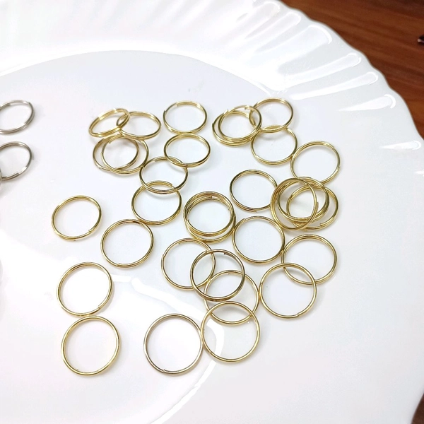Large Size Jump Rings Golden (20 Grms) Double Ring