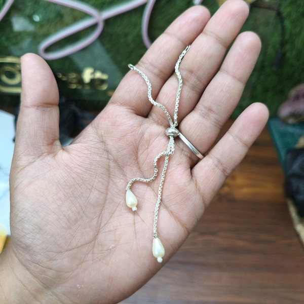 Bracelet Chain With Pearl (5 Pc Silver 