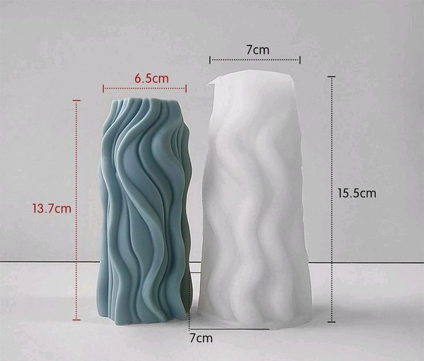 Curve Stand Candle Mold 
