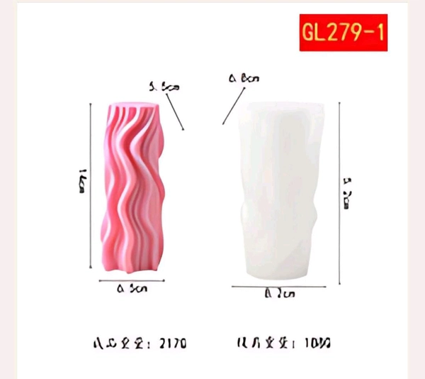 Curve Stand Candle Mold 