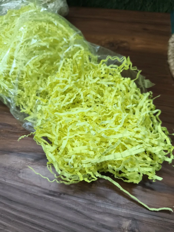 Crinkle Paper Filler (100grms Pack)  Neon Yellow 