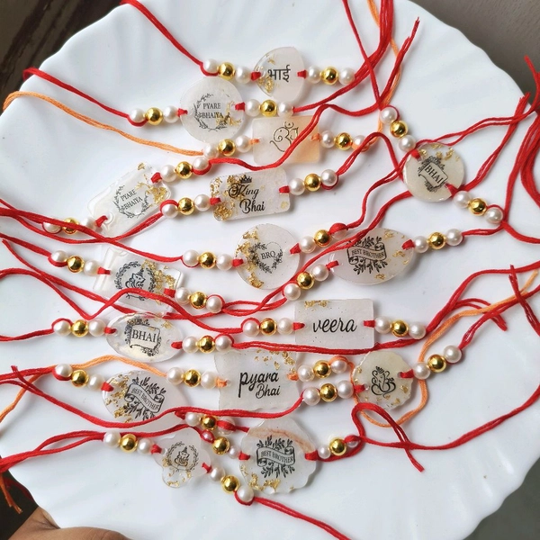 Resin Rakhi Pack Of 10 Pcs Mix 