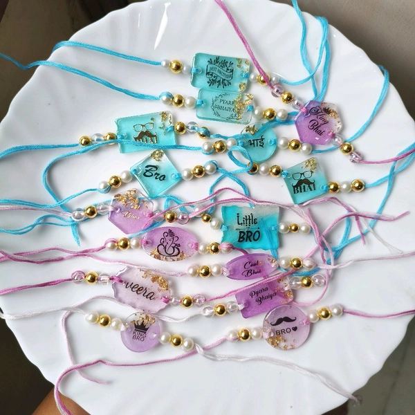 Resin Rakhi Pack Of 10 Pcs Mix 