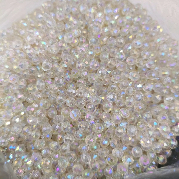 Transparent Holographic Beads 25 Grms Transparent 