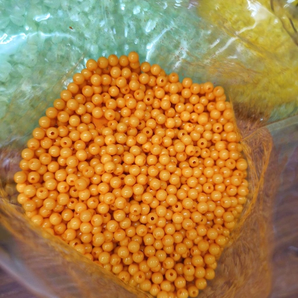 0.5MM Beads 25 Grms (Orange) 