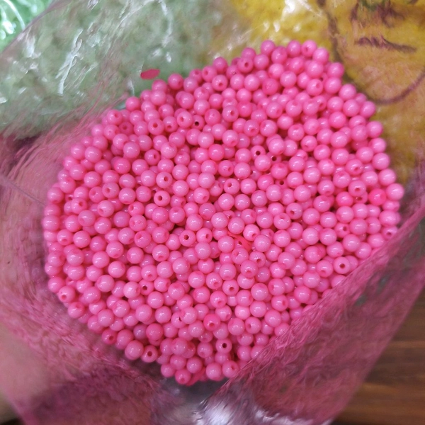 0.5MM Beads 25 Grms (Pink) 