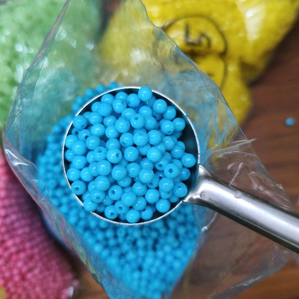 0.5MM Beads 25 Grms (Blue) 