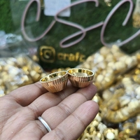 Golden Katori/ Wati 100 Pcs (2.5 Cm) 
