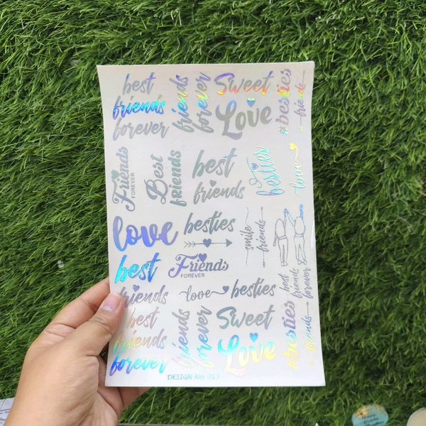 A5 Holographic Embossed Insert Sheet 