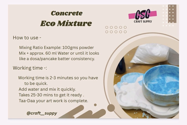 Concrete Art Making Eco Mixture (250grms) 