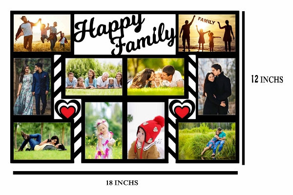 Happy Family - MDF Wall Collage Frame - SKU226