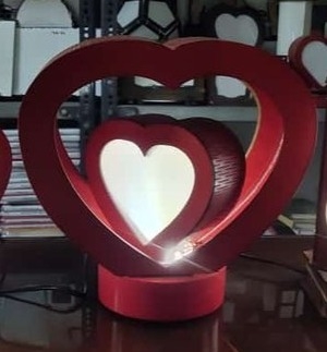 Twin Heart Rotating Lamp