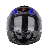 Steelbird SBA-7 ROAD Glossy Black With Blue (with Inner Sun Shield) - M