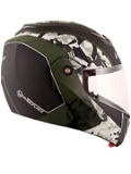 Vega Crux Dx Camouflage Dull Black Battle Green Helmet - L