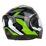 Steelbird SBA-7 ROAD Glossy Black With Neon (with Inner Sun Shield) - L