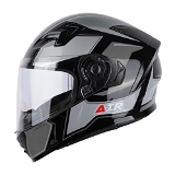 Steelbird SBA-21 AIR Carbon Glossy Black with Grey (with Inner Sun Shield) - L