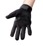 Steelbird Full Finger Riding Gloves (Black/Blue)  - L