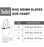 Steelbird Full Finger Riding Gloves (Black/Red)  - XL