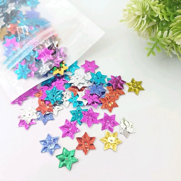 200pcs+ Mix Color Stars Sequins for crafting and decorations - 