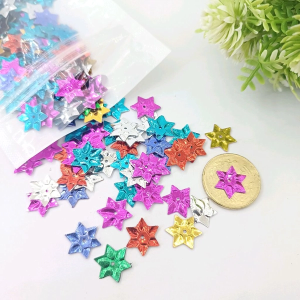 200pcs+ Mix Color Stars Sequins for crafting and decorations - 