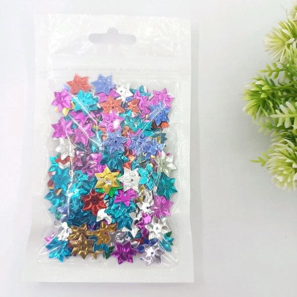 200pcs+ Mix Color Stars Sequins for crafting and decorations - 