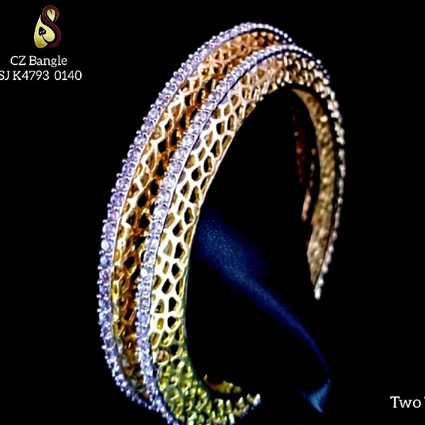 ShivaaY CZ Diamond Bangles  - 2×4