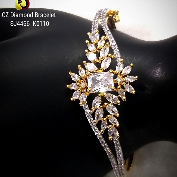 ShivaaY  CZ Diamond Bracelets  - Rose Black, Diamond
