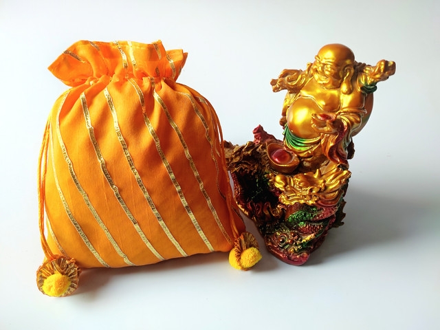 Antique Gold Shagun Bag - Large Size - VIYAAH