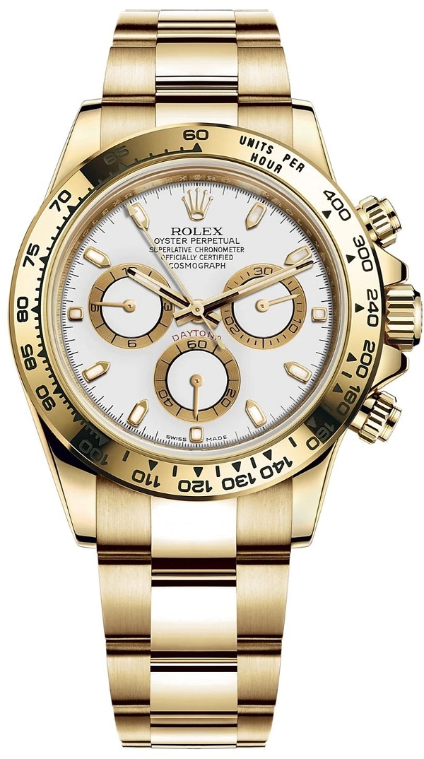 Rolex Yellow Gold Cosmograph Daytona 40 Watch - White Index Refused 
