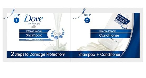 Dove Shampoo And Conditioner ₹5 (Strip Of 16)