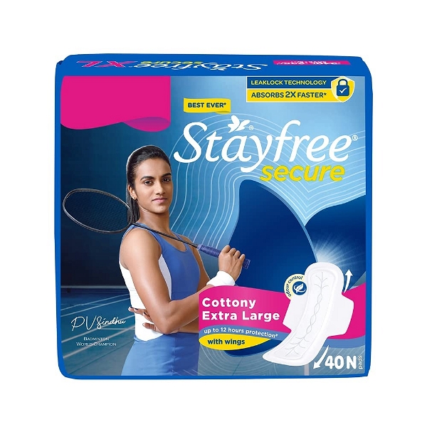 Stayfree Secure Cottony Extra Large 40 Units
