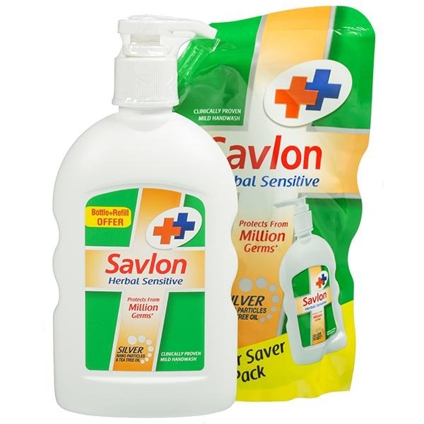 Savlon Herbal Sensitive Handwash - 200 ml With Free 185ml