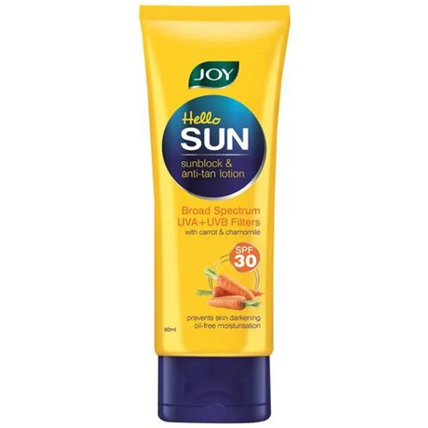 Joy Hello Sun Sunblock & Anti-tTan Lotion - SPF30, 60 ml 