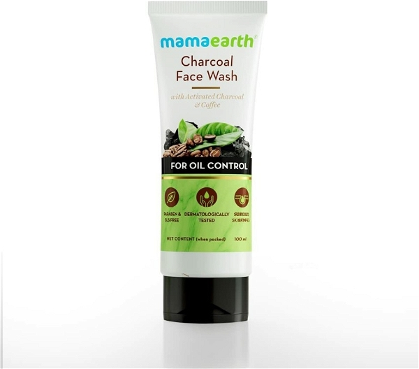 MAMAEARTH CHARCOAL FACE WASH WITH ACTIVATE CHARCOAL &COFFEE 100ML