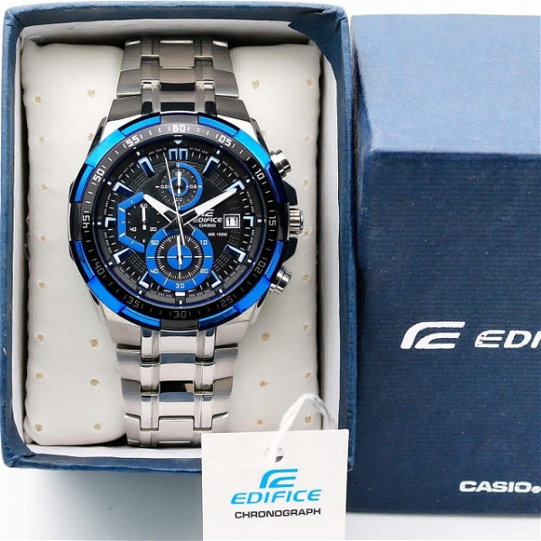 Casio# Edifice EFR-539 - Silver Blue