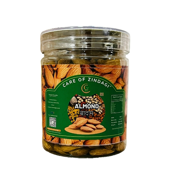 Care of Zindagi Premium Jumbo California Almonds | Badam Giri | Dry Fruits for Daily Nutrition - Healthy Snacks | Raw Nuts - 300gm - 300gm