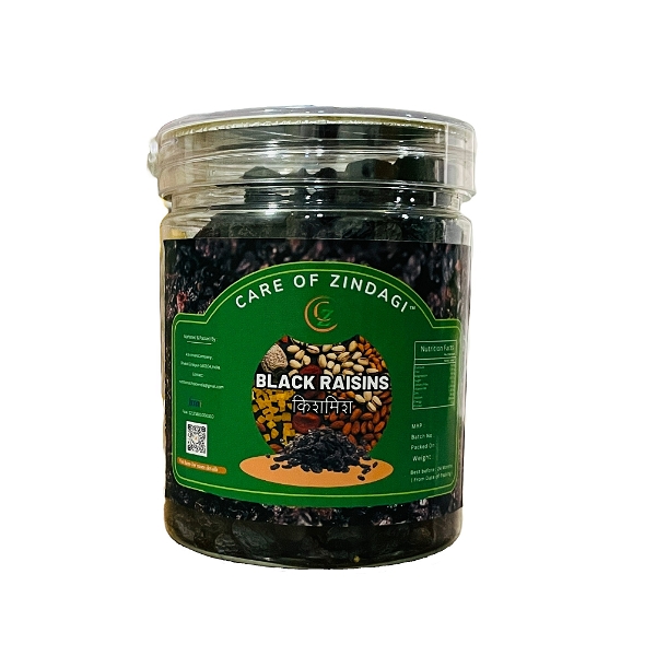 Care of Zindagi Premium Seedless Black Raisins | Healthy Routine Diet Kaali Dakh , Black Kishmish - Premium Dry Fruits | 300gm - 300gm