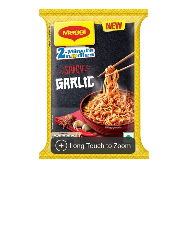 Maggi 2-Minute Spicy Garlic Noodles: 62 gms
