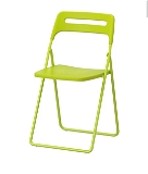 Folding chair, silver-colour/white - Green