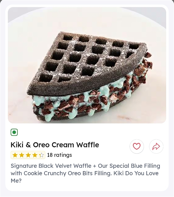 Kiki & Oreo Cream Waffle